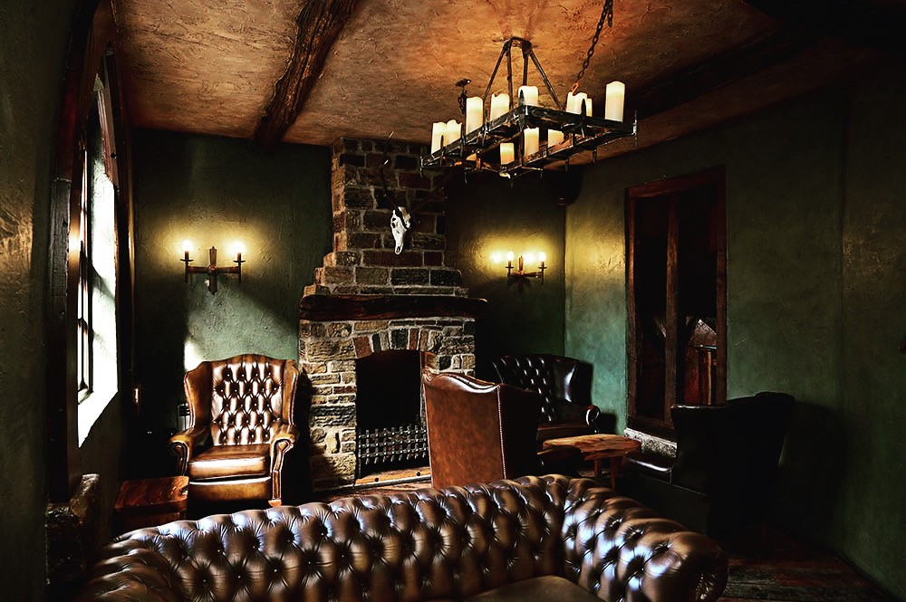 Fireplace and comfy seating in Valhalla bar, York